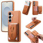 Custodia per telefono CaseNeo Retro con cinturino da polso elastico, porta carte e retro magnetico., For Galaxy S26+ 5G, For Galaxy S26 Ultra 5G, For Galaxy S26 5G, For Galaxy S25 Edge 5G, For Galaxy S25 Ultra 5G, For Galaxy S24 5G / S25 5G