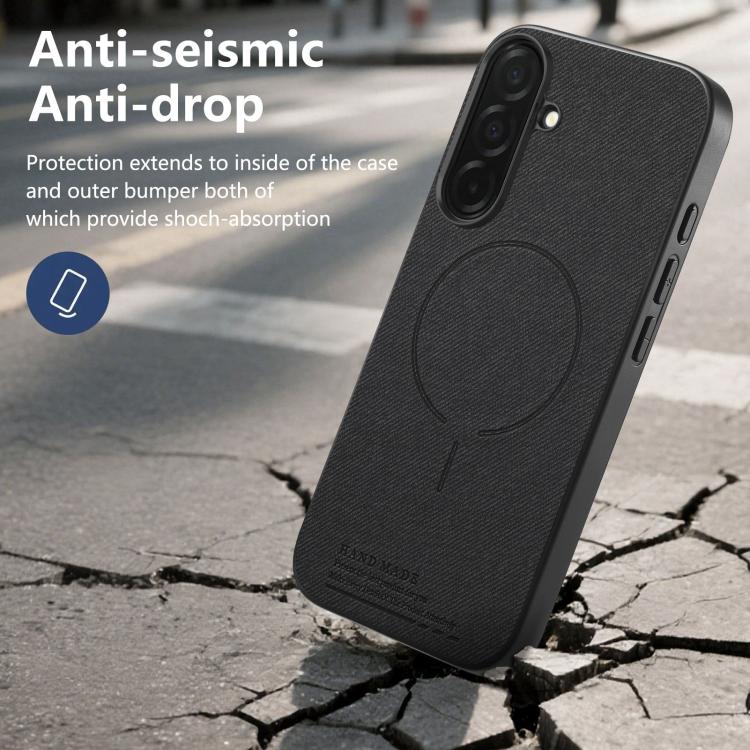 Cover posteriore magnetica in tessuto PU per telefono, For Galaxy S25 5G, For Galaxy S25+ 5G, For Galaxy S25 Ultra 5G