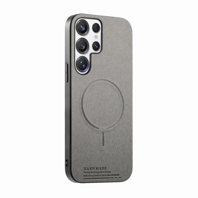 Cover posteriore magnetica in tessuto PU per telefono, For Galaxy S25 5G, For Galaxy S25+ 5G, For Galaxy S25 Ultra 5G