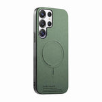 Cover posteriore magnetica in tessuto PU per telefono, For Galaxy S24 Ultra 5G, For Galaxy S24+ 5G, For Galaxy S24 5G