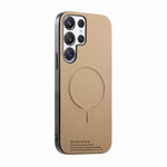 Cover posteriore magnetica in tessuto PU per telefono, For Galaxy S24 Ultra 5G, For Galaxy S24+ 5G, For Galaxy S24 5G