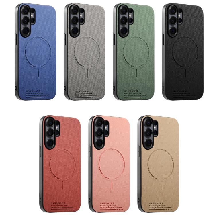 Cover posteriore magnetica in tessuto PU per telefono, For Galaxy S25 5G, For Galaxy S25+ 5G, For Galaxy S25 Ultra 5G