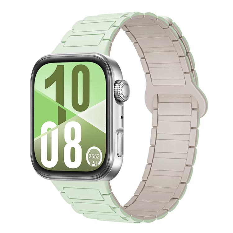 Cinturino per orologio in silicone magnetico con fibbia a tre perline e chiusura reversibile., For Huawei Watch Fit 5 / Fit 5 Pro / Fit 4