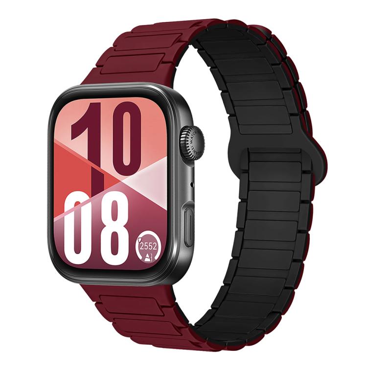 Cinturino per orologio in silicone magnetico con fibbia a tre perline e chiusura reversibile., For Huawei Watch Fit 5 / Fit 5 Pro / Fit 4