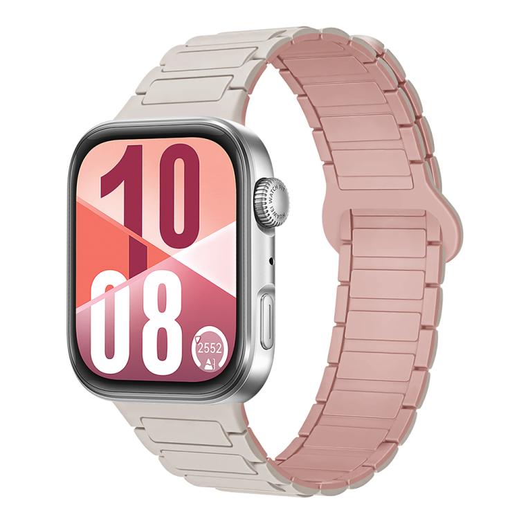 Cinturino per orologio in silicone magnetico con fibbia a tre perline e chiusura reversibile., For Huawei Watch Fit 5 / Fit 5 Pro / Fit 4