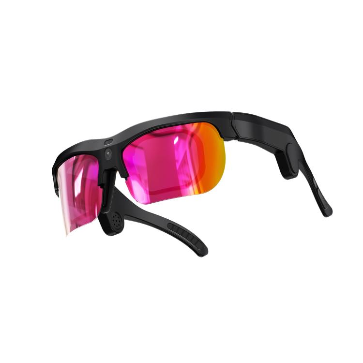 Occhiali sportivi intelligenti S100 da 13 MP con intelligenza artificiale, supporto per chiamate Bluetooth, registrazione AI e controllo della musica.