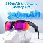 Occhiali sportivi intelligenti S100 da 13 MP con intelligenza artificiale, supporto per chiamate Bluetooth, registrazione AI e controllo della musica.