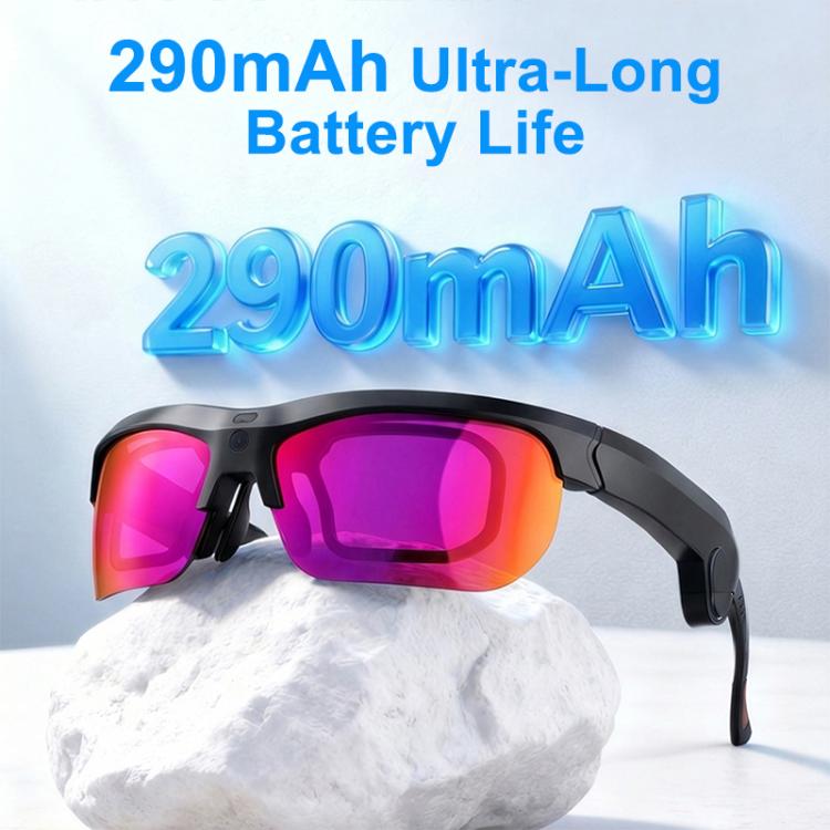 Occhiali sportivi intelligenti S100 da 13 MP con intelligenza artificiale, supporto per chiamate Bluetooth, registrazione AI e controllo della musica.