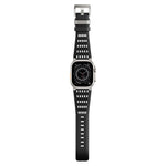 Cinturino per orologio in silicone traspirante con fibbia ad ardiglione in acciaio inossidabile a doppio anello., For Apple Watch 46mm / 49mm / 45mm / 44mm