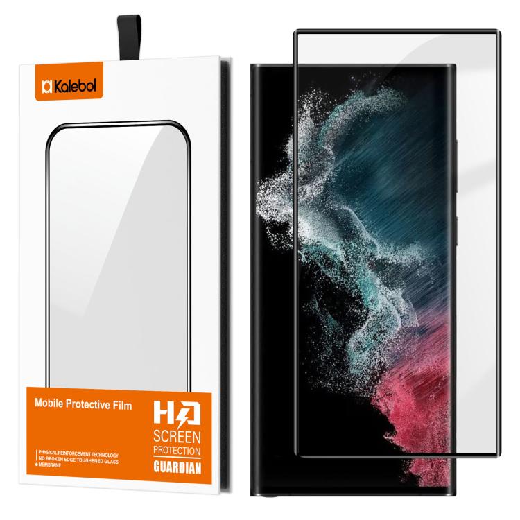 Pellicola in vetro temperato HD serigrafata ad alta densità di alluminio, curva, con colla integrale, anti-impronta, a copertura totale, Kalebol., For Galaxy S25 5G, For Galaxy S25+ 5G, For Galaxy S25 Ultra 5G, For Galaxy S24 Ultra 5G, For Galaxy S24+ ...