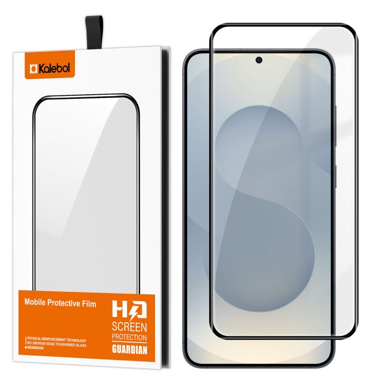 Pellicola in vetro temperato HD serigrafata ad alta densità di alluminio, curva, con colla integrale, anti-impronta, a copertura totale, Kalebol., For Galaxy S25 5G, For Galaxy S25+ 5G, For Galaxy S25 Ultra 5G, For Galaxy S24 Ultra 5G, For Galaxy S24+ ...