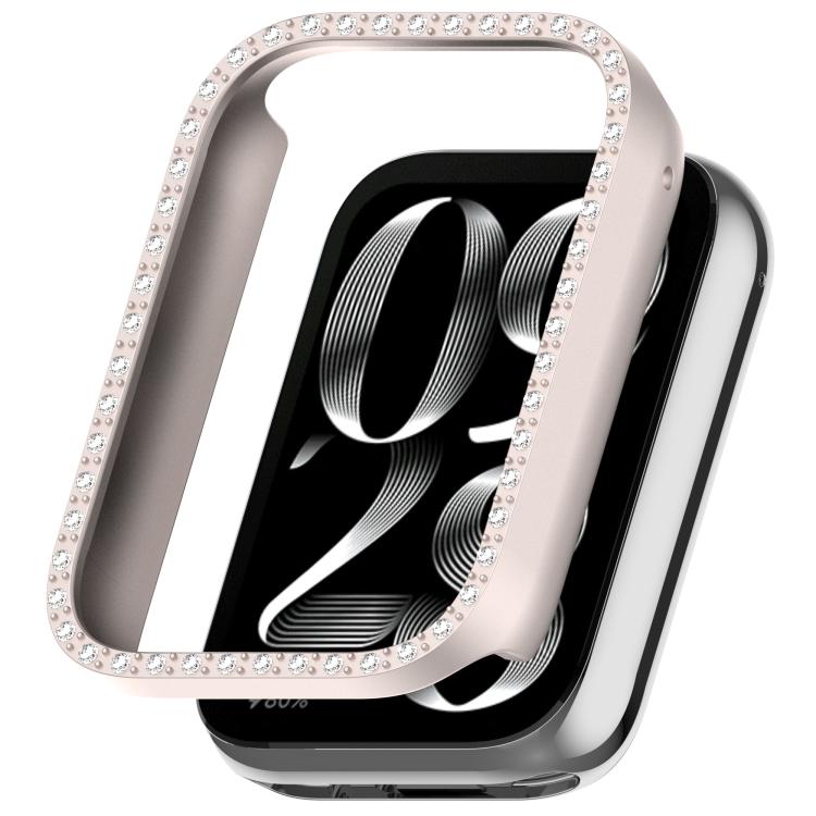 Custodia protettiva per orologio in policarbonato cavo con copertura parziale a diamante, For Xiaomi Smart Band 10 Pro Ceramic, For Xiaomi Smart Band 10 Pro