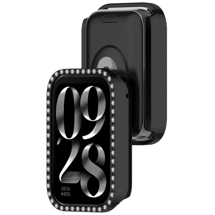 Custodia protettiva per orologio in policarbonato cavo con copertura parziale a diamante, For Xiaomi Smart Band 10 Pro Ceramic, For Xiaomi Smart Band 10 Pro