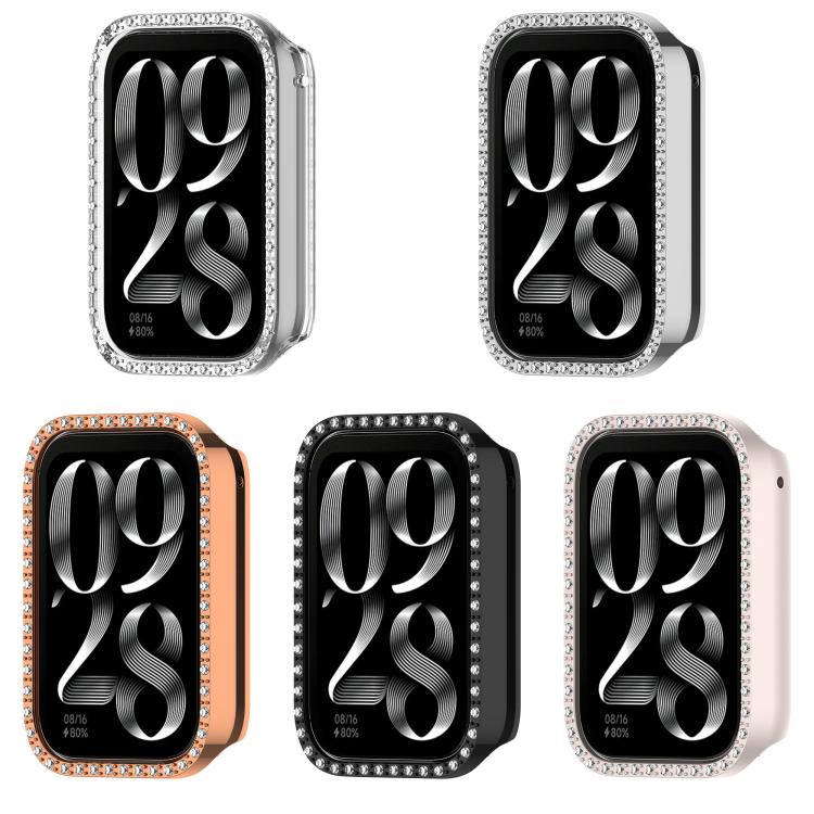 Custodia protettiva per orologio in policarbonato cavo con copertura parziale a diamante, For Xiaomi Smart Band 10 Pro Ceramic, For Xiaomi Smart Band 10 Pro