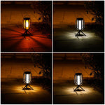 Lampada a sospensione solare a forma di fiamma con treppiede