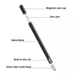 Penna 3 in 1 AT-33 con punta a ventosa di precisione per smartphone e touchscreen.