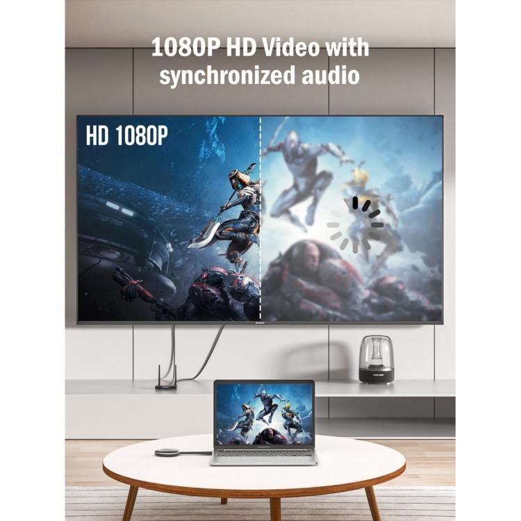Adattatore per presentazioni HD con trasmettitore e ricevitore wireless Lemorele G50R20 compatibile con HDMI., G50R20