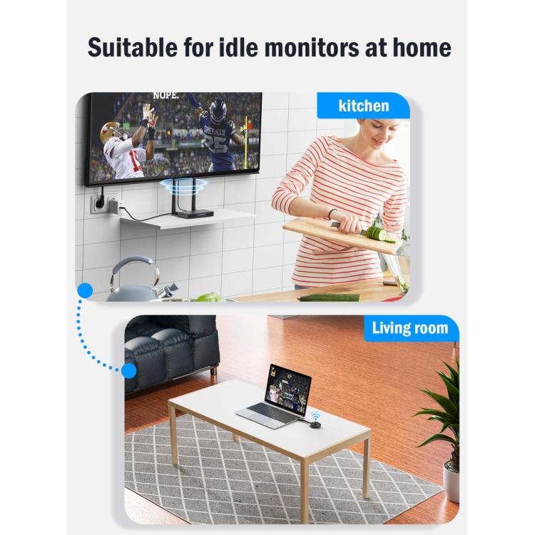 Adattatore per presentazioni HD con trasmettitore e ricevitore wireless Lemorele G50R20 compatibile con HDMI., G50R20