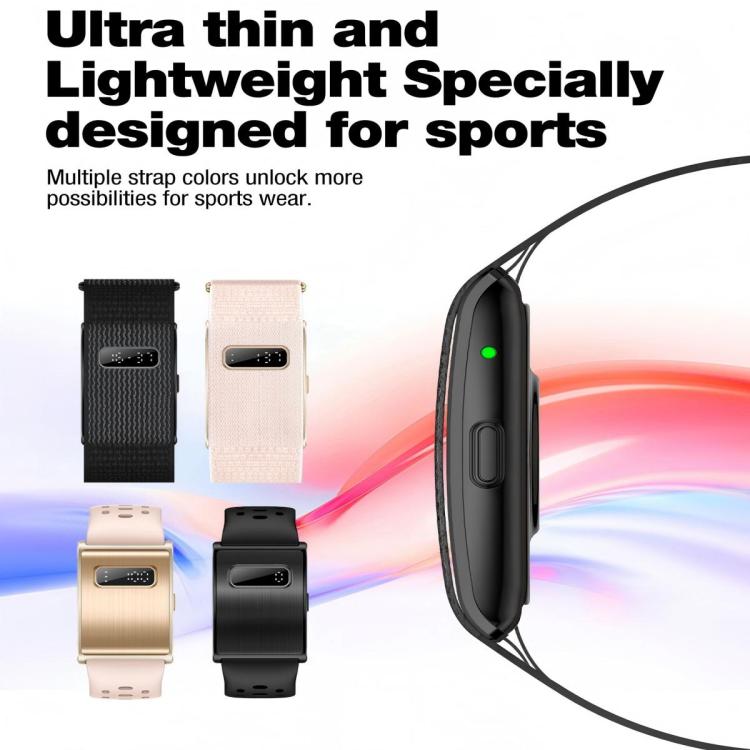 Braccialetto intelligente Bluetooth H59max+ senza schermo con cinturino in nylon, supporto per promemoria chiamate in arrivo / report salute AI