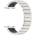 Cinturino per orologio in lega di titanio e silicone con fibbia pieghevole a una perlina, For Apple Watch 46mm / 49mm / 45mm / 44mm, For Apple Watch 42mm / 41mm / 40mm / 38mm