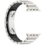 Cinturino per orologio in lega di titanio e silicone con fibbia pieghevole a una perlina, For Apple Watch 46mm / 49mm / 45mm / 44mm, For Apple Watch 42mm / 41mm / 40mm / 38mm
