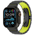 Cinturino per orologio in lega di titanio e silicone con fibbia pieghevole a una perlina, For Apple Watch 46mm / 49mm / 45mm / 44mm, For Apple Watch 42mm / 41mm / 40mm / 38mm