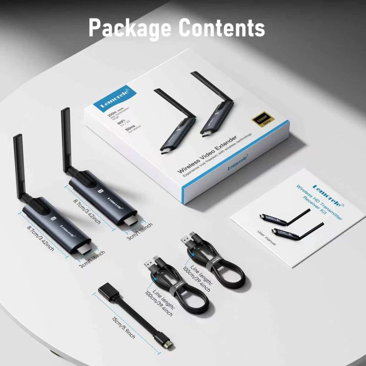 Lemorele R1040 Extender wireless HDMI 1 TX 4 RX Trasmettitore video multischermo HD 1080P