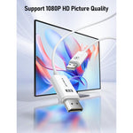 Set trasmettitore wireless Lemorele P100 compatibile con HDMI, 1080P, WiFi 5GHz, adattatore a lungo raggio fino a 50M