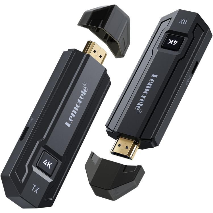 Set wireless Lemorele P50 con 1 ricevitore e 8 trasmettitori, compatibile con HDMI, adattatore per presentazioni WiFi 4K 50M.