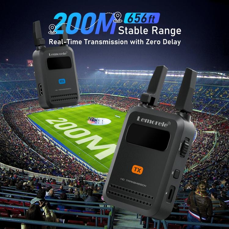 Trasmettitore video wireless Lemorele R5000 1 ingresso 1 uscita loop 1TX a 4RX 1080P 200M Extender compatibile HDMI