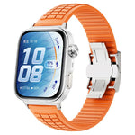 Cinturino per orologio in silicone con fibbia pieghevole e texture zigrinata., For Huawei Watch Fit 5 / Fit 5 Pro / Fit 4