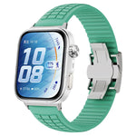 Cinturino per orologio in silicone con fibbia pieghevole e texture zigrinata., For Huawei Watch Fit 5 / Fit 5 Pro / Fit 4