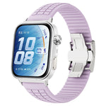Cinturino per orologio in silicone con fibbia pieghevole e texture zigrinata., For Huawei Watch Fit 5 / Fit 5 Pro / Fit 4
