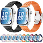 Cinturino per orologio in silicone con fibbia pieghevole e texture zigrinata., For Huawei Watch Fit 5 / Fit 5 Pro / Fit 4