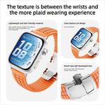 Cinturino per orologio in silicone con fibbia pieghevole e texture zigrinata., For Huawei Watch Fit 5 / Fit 5 Pro / Fit 4