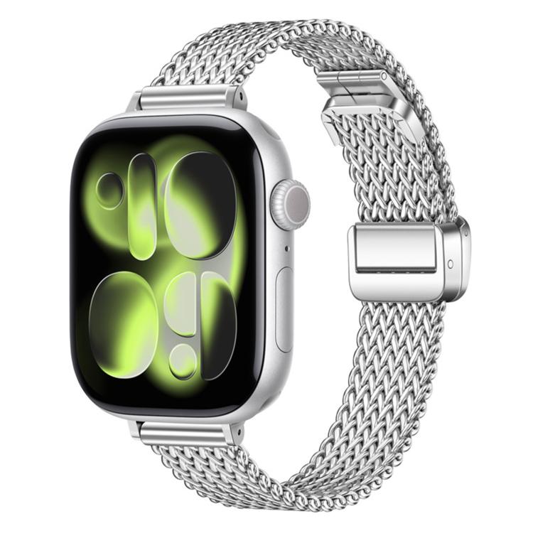 Cinturino per orologio in acciaio inossidabile con fibbia magnetica a maglia sottile., For Apple Watch 46mm / 49mm / 45mm / 44mm, For Apple Watch 42mm / 41mm / 40mm / 38mm