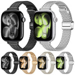 Cinturino per orologio in acciaio inossidabile con fibbia magnetica a maglia sottile., For Apple Watch 46mm / 49mm / 45mm / 44mm, For Apple Watch 42mm / 41mm / 40mm / 38mm