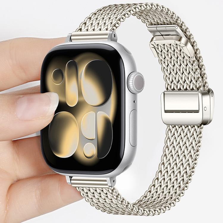 Cinturino per orologio in acciaio inossidabile con fibbia magnetica a maglia sottile., For Apple Watch 46mm / 49mm / 45mm / 44mm, For Apple Watch 42mm / 41mm / 40mm / 38mm