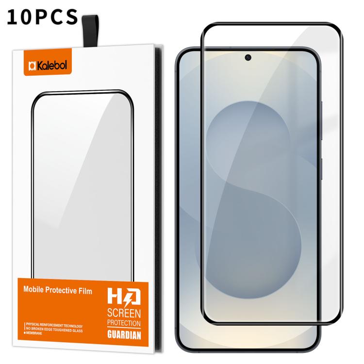 10 pezzi Kalebol Pellicola in vetro temperato HD serigrafata ad alta copertura, curva, con colla completa, in alluminio, anti-impronta, con stampa integrale., For Galaxy S25 5G, For Galaxy S25+ 5G, For Galaxy S25 Ultra 5G, For Galaxy S24 Ultra 5G      ...