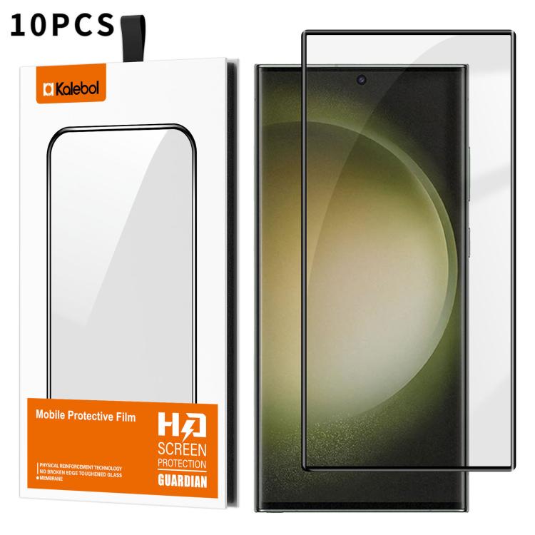 10 pezzi Kalebol Pellicola in vetro temperato HD serigrafata ad alta copertura, curva, con colla completa, in alluminio, anti-impronta, con stampa integrale., For Galaxy S25 5G, For Galaxy S25+ 5G, For Galaxy S25 Ultra 5G, For Galaxy S24 Ultra 5G      ...