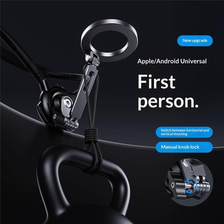 Supporto magnetico per telefono da collo con rotazione a 360 gradi G03, staffa indossabile per registrazione video POV