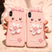 Custodia silicone Cherry Blossoms per iPhone X/XS