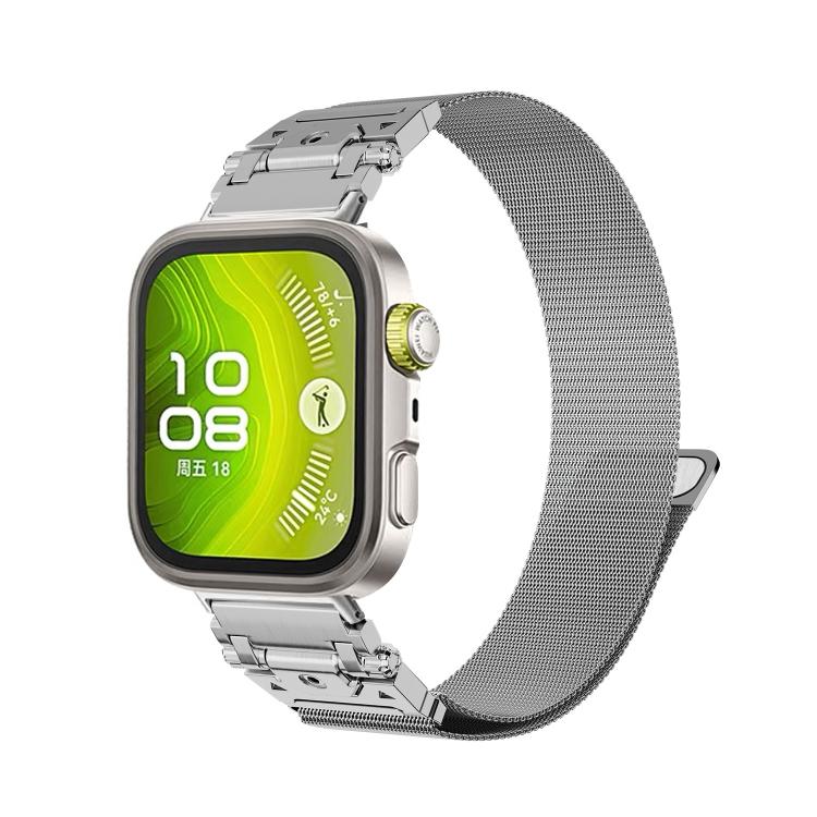 Cinturino per orologio in acciaio inossidabile magnetico Milanese con connettore Titan Head Connector., For Huawei Watch Fit 5 / Fit 5 Pro / Fit 4