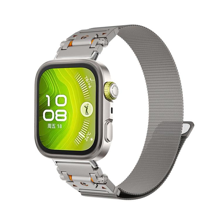 Cinturino per orologio in acciaio inossidabile magnetico Milanese con connettore Titan Head Connector., For Huawei Watch Fit 5 / Fit 5 Pro / Fit 4