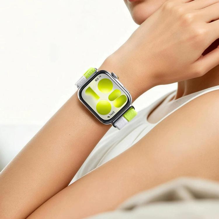 Cinturino per orologio con inserti in metallo e cuciture in nylon, realizzato con filato di piuma., For Huawei Watch Fit 5 / Fit 5 Pro / Fit 4