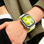 Cinturino per orologio con inserti in metallo e cuciture in nylon, realizzato con filato di piuma., For Huawei Watch Fit 5 / Fit 5 Pro / Fit 4