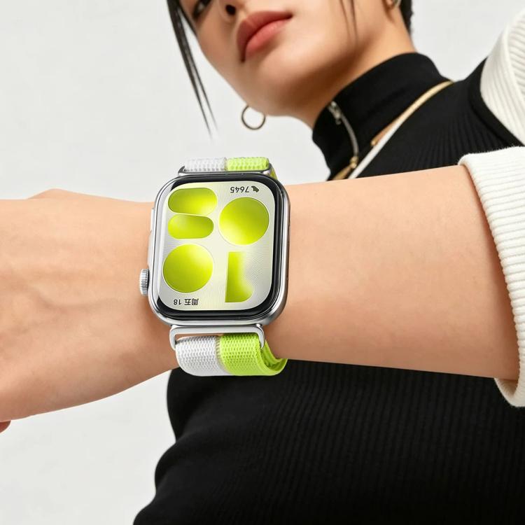 Cinturino per orologio con inserti in metallo e cuciture in nylon, realizzato con filato di piuma., For Huawei Watch Fit 5 / Fit 5 Pro / Fit 4