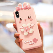 Custodia silicone Cherry Blossoms per iPhone X/XS