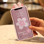 Custodia silicone Cherry Blossoms per iPhone X e XS