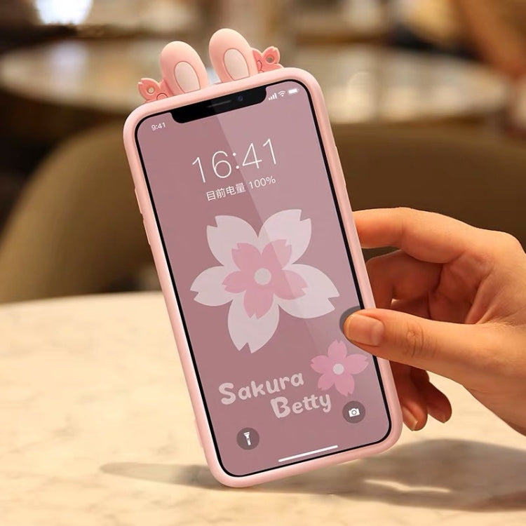 Custodia silicone Cherry Blossoms per iPhone X e XS